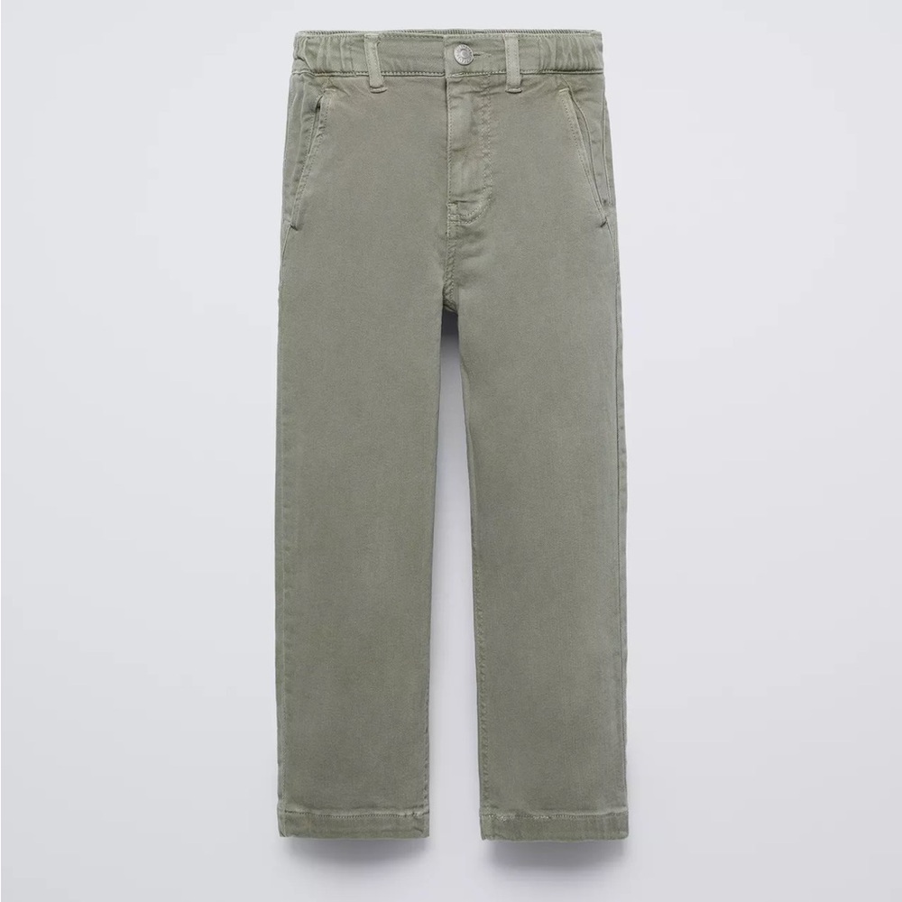 Zara Sage Green Corduroy Trousers